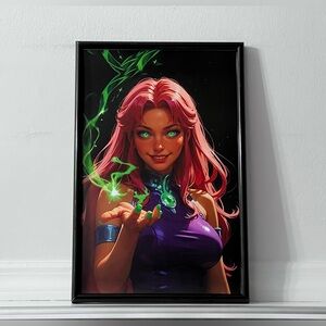 Teen Titans Starfire pinup girl art Poster